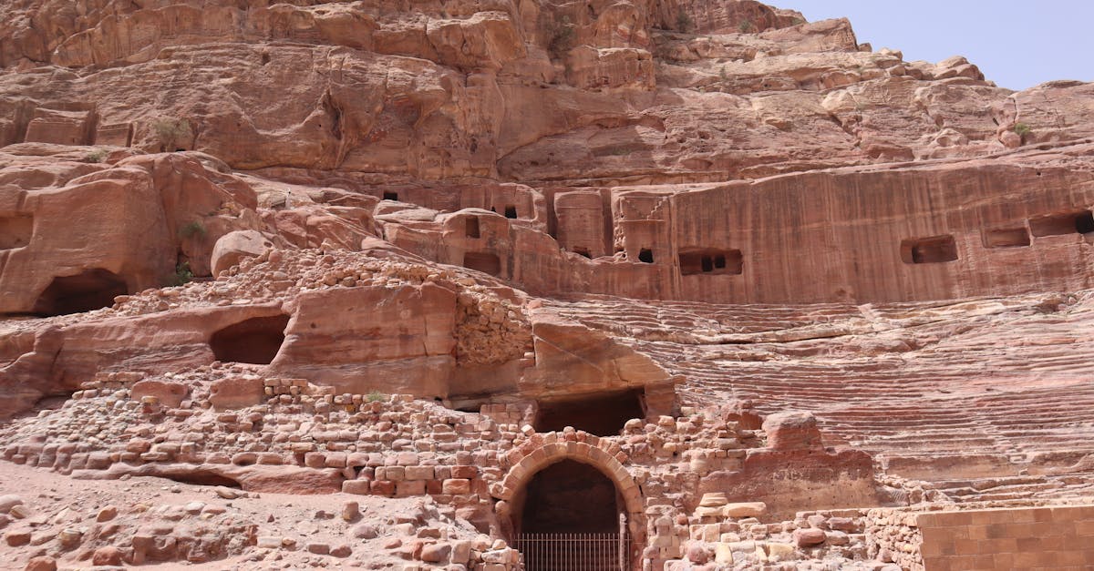 Explore the iconic sandstone rock-carved structures in Petra, Wadi Musa, Jordan.