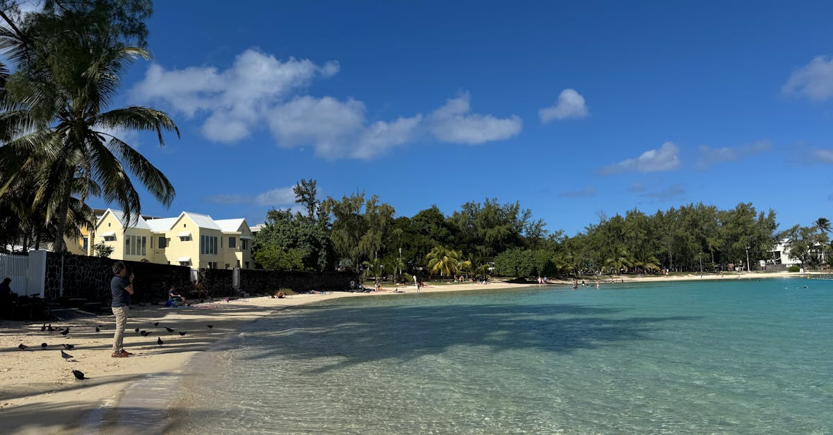 Explore the serene beauty of Blue Bay Beach with clear waters and lush greenery in Mauritius.