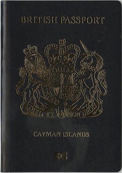 Cayman Islands passport cover