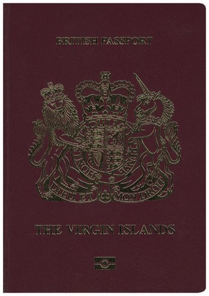 British Virgin Islands passport cover